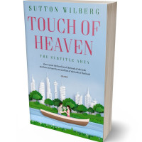 3D view of Premade Chick Lit Book Cover - Periwinkle Gray