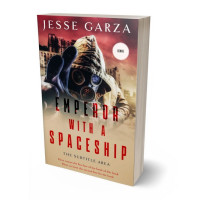 3D view of Premade Apocalyptica Book Cover - Indian Khaki