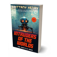 3D view of Premade Science Fiction Book Cover - Terracotta