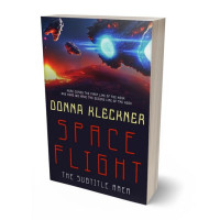 3D view of Premade Science Fiction Book Cover - Bleached Cedar