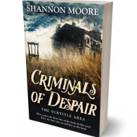 3D view of Premade Horror Book Cover - Grain Brown