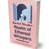 3D view of Premade Abstract Book Cover - Cavern Pink