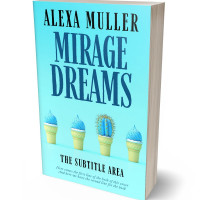 3D view of Premade Surreal Book Cover - Malibu