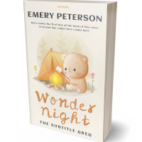 3D view of Premade Children's Book Cover - Ecru White