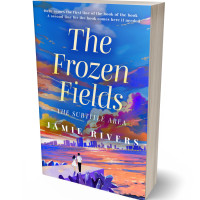 3D view of Premade Romance Book Cover - Cerulean Blue