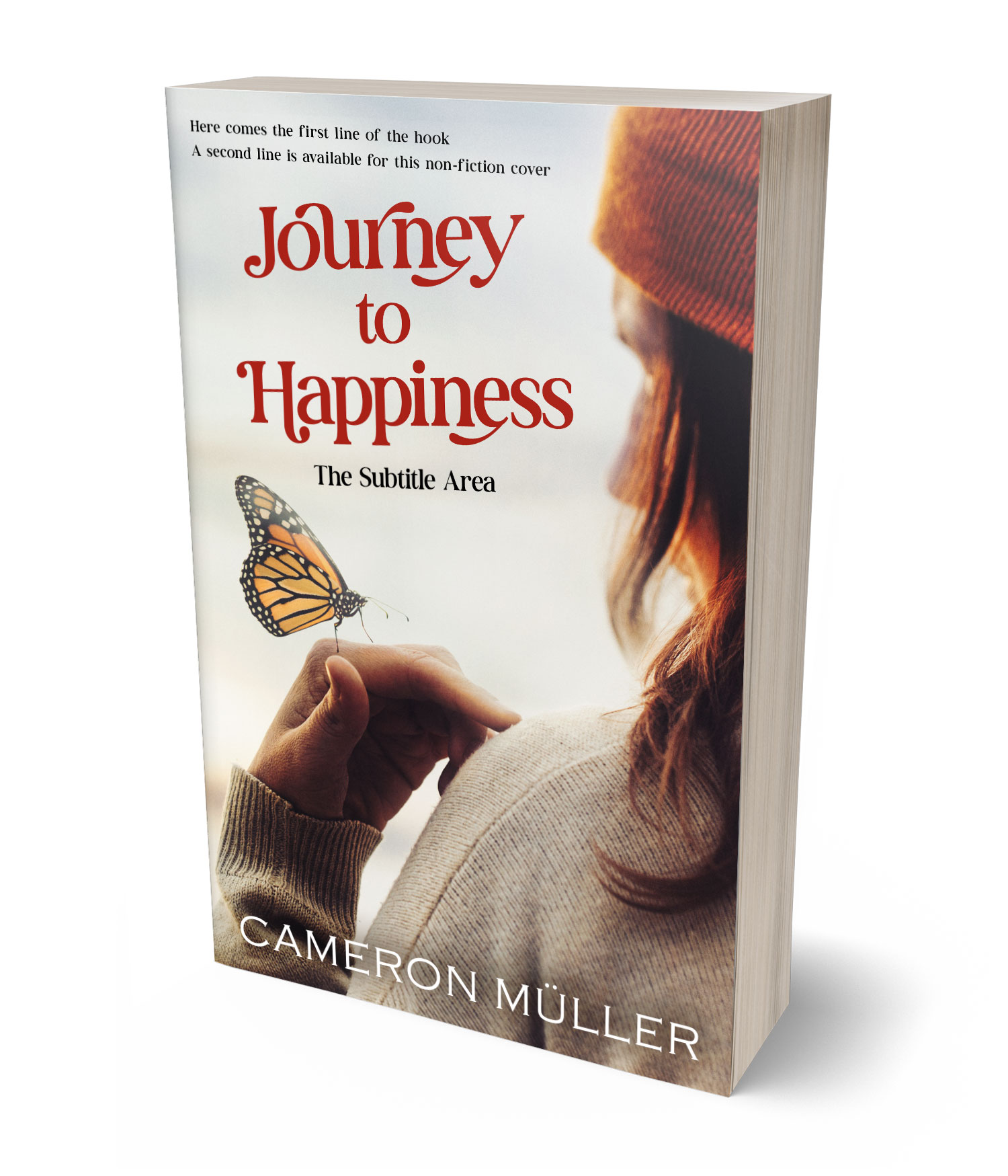 3D view of Premade Self-Improvement & Self-Help Book Cover - Cocoa Brown #16533 | BookCoverZone