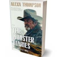 3D view of Premade Action & Adventure Book Cover - Outer Space