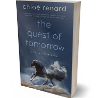 3D view of Premade Western Book Cover - Oxford Blue