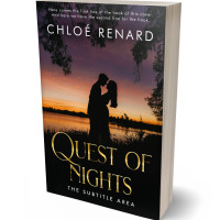 3D view of Premade Romance Book Cover - Antique Brass