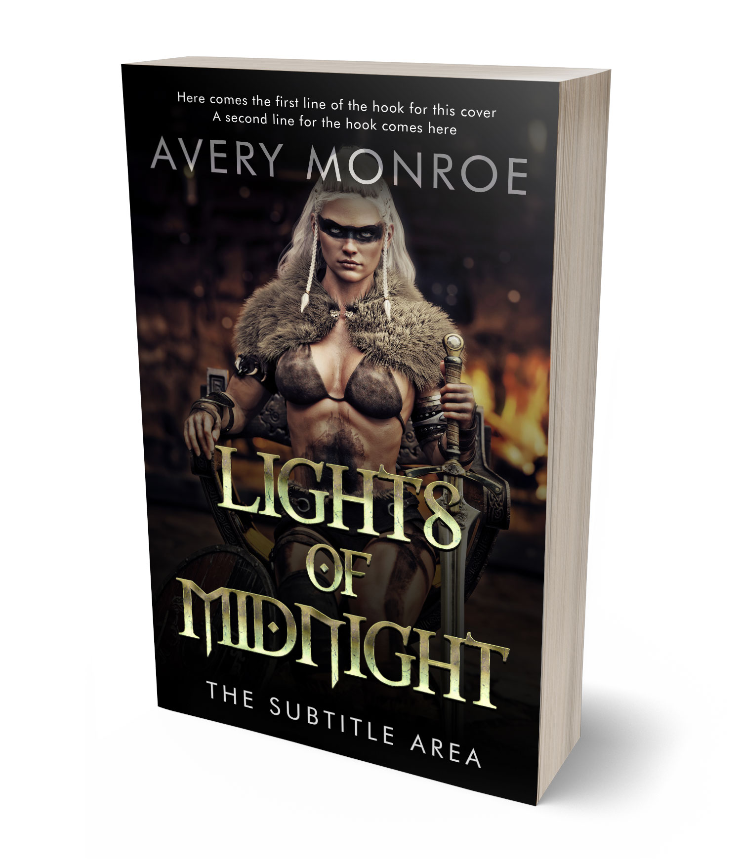 3D view of Cod Gray #17640 - Premade Fantasy Book Cover | BookCoverZone*