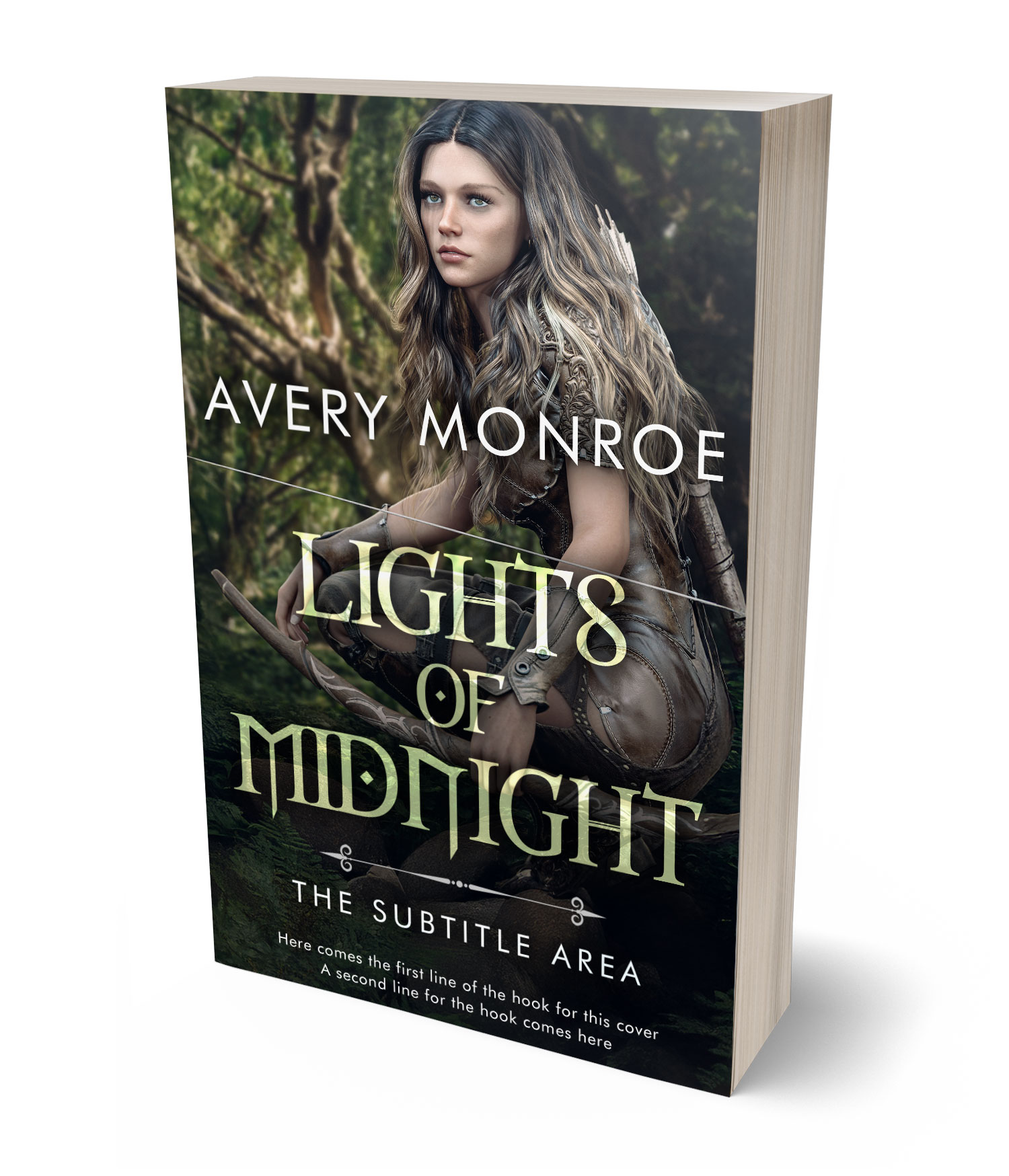 3D view of Heavy Metal #17646 - Premade Fantasy Book Cover | BookCoverZone*