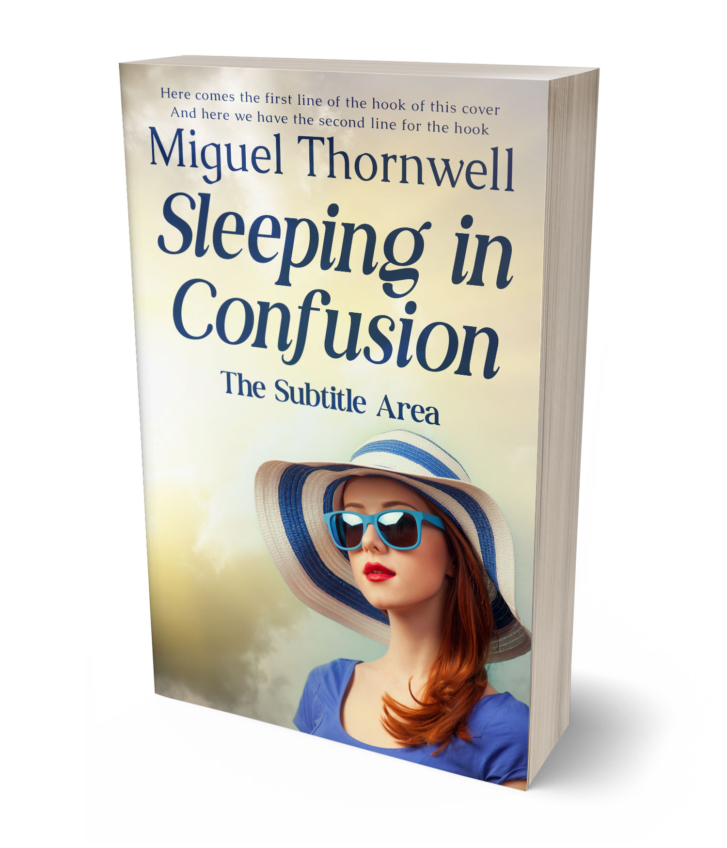 3D view of White Rock #17658 - Premade Chick Lit Book Cover | BookCoverZone*