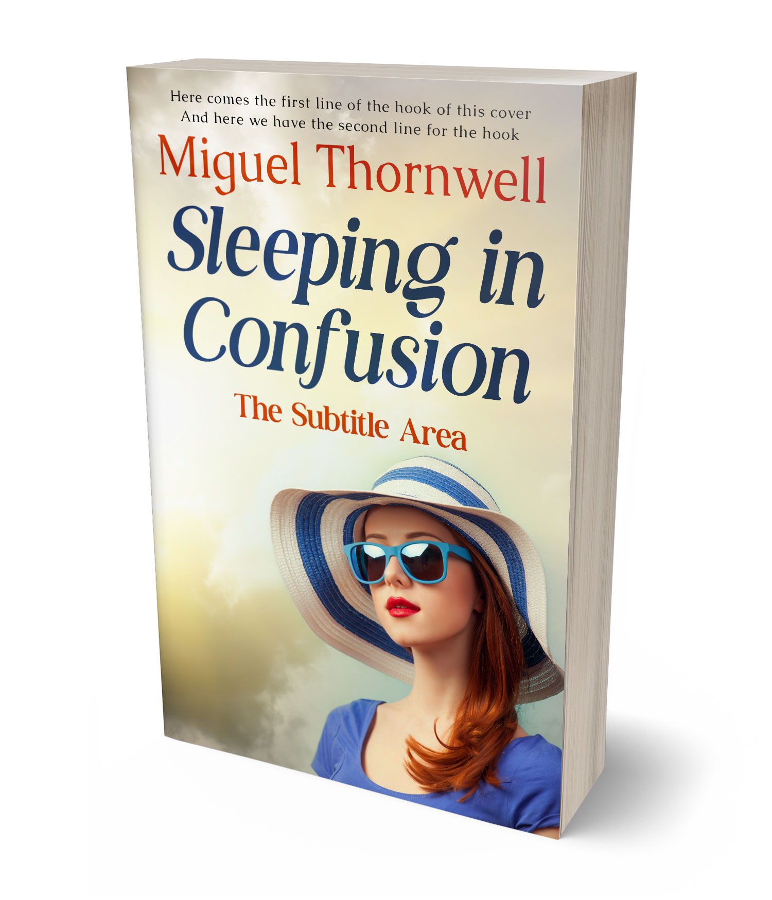 3D view of White Rock #17659 - Premade Chick Lit Book Cover | BookCoverZone*