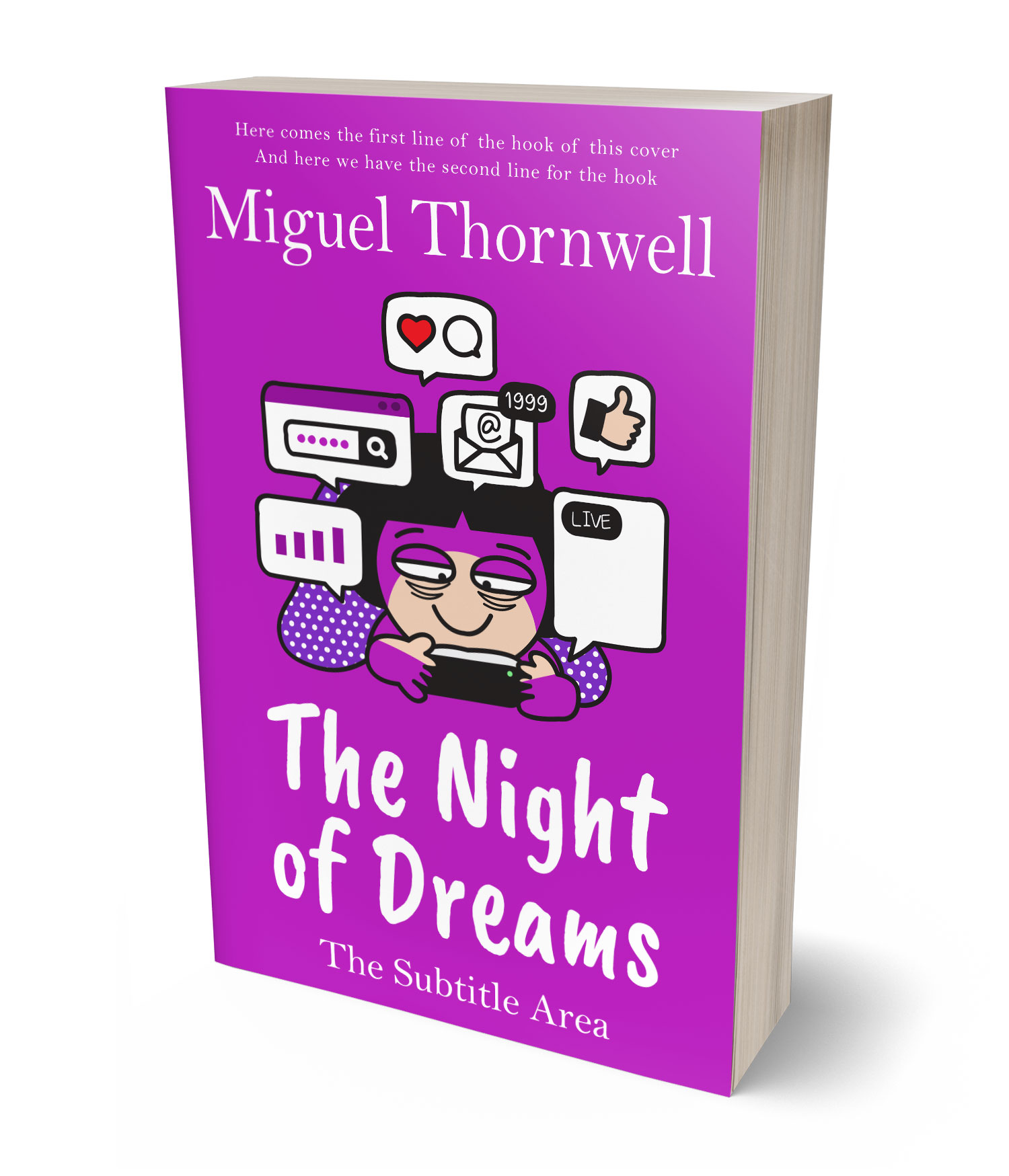 3D view of Premade Self-Improvement & Self-Help Book Cover - Seance