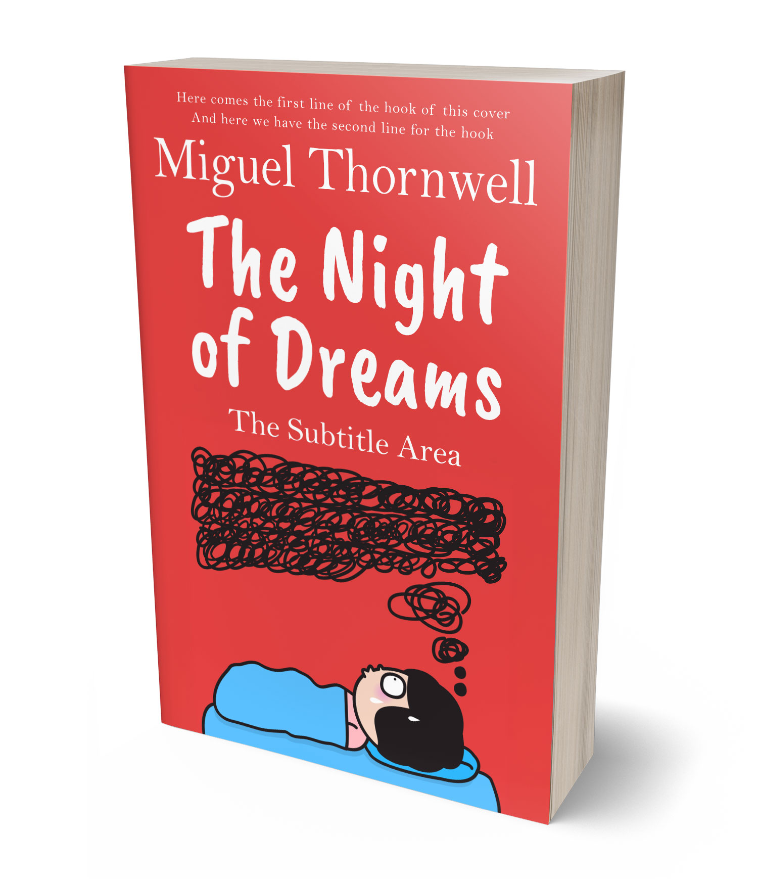 3D view of Premade Health & Mind & Body Book Cover - Cinnabar