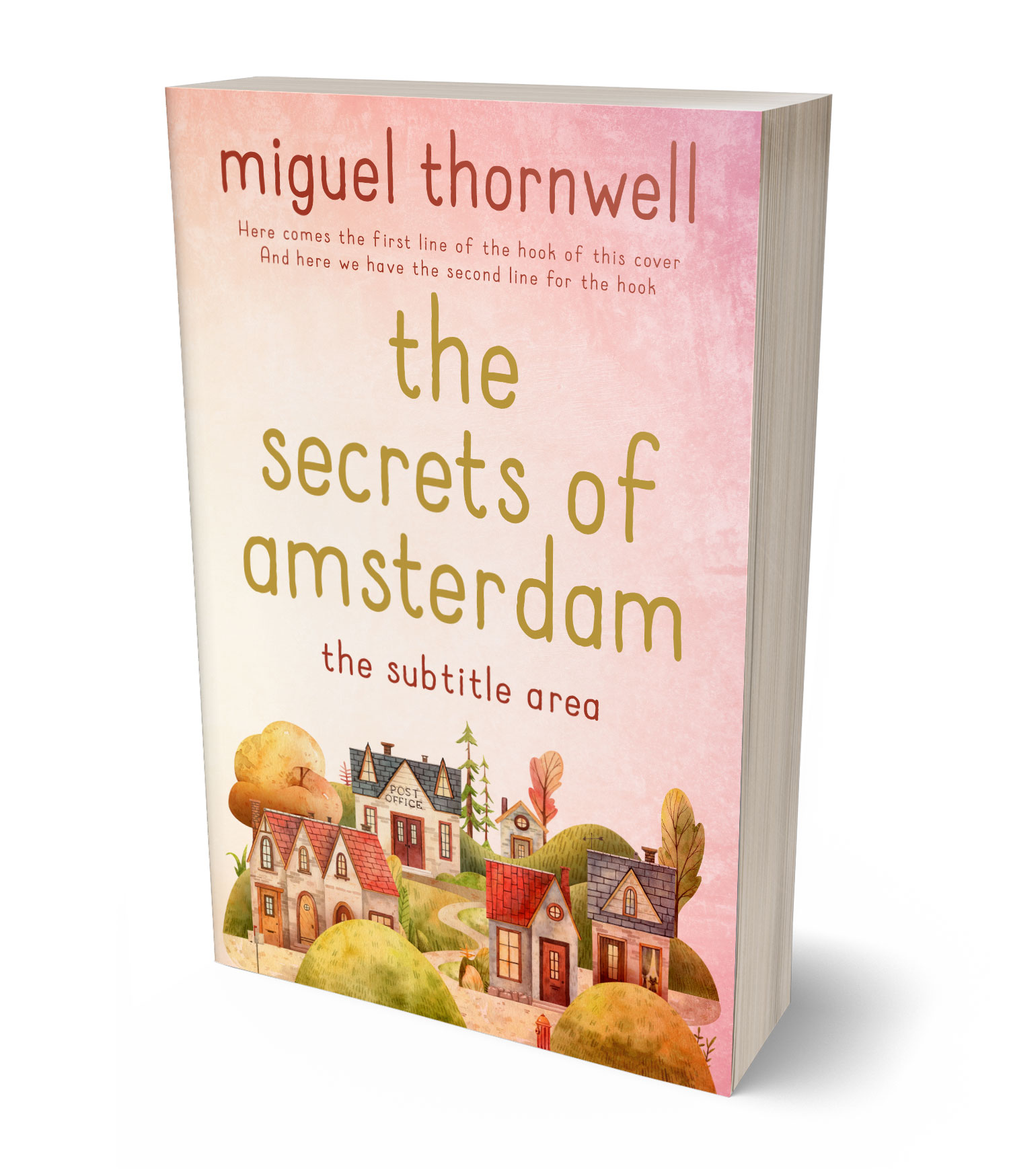 3D view of Premade Literary Fiction Book Cover - Givry