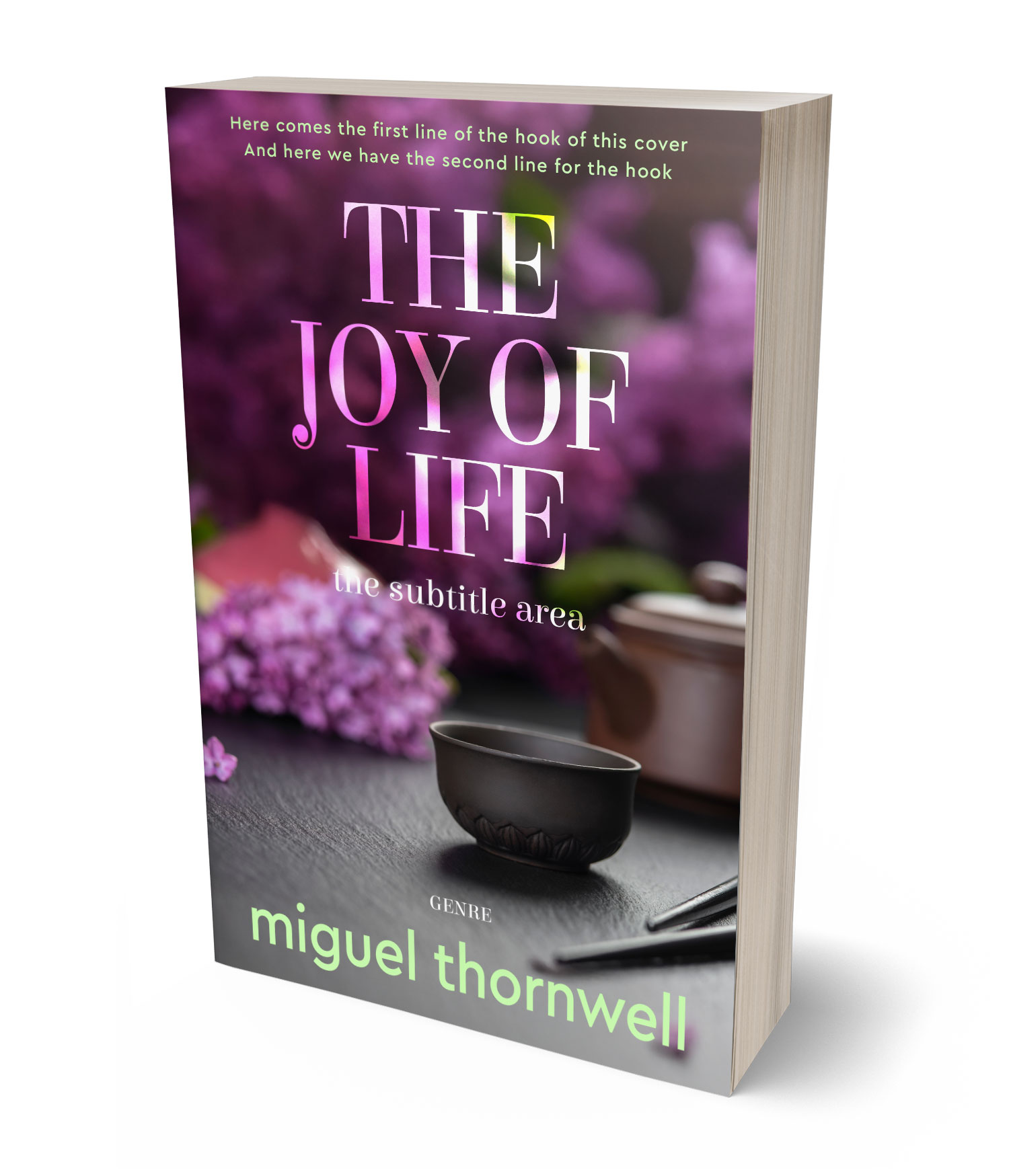 3D view of Premade Self-Improvement & Self-Help Book Cover - Matterhorn