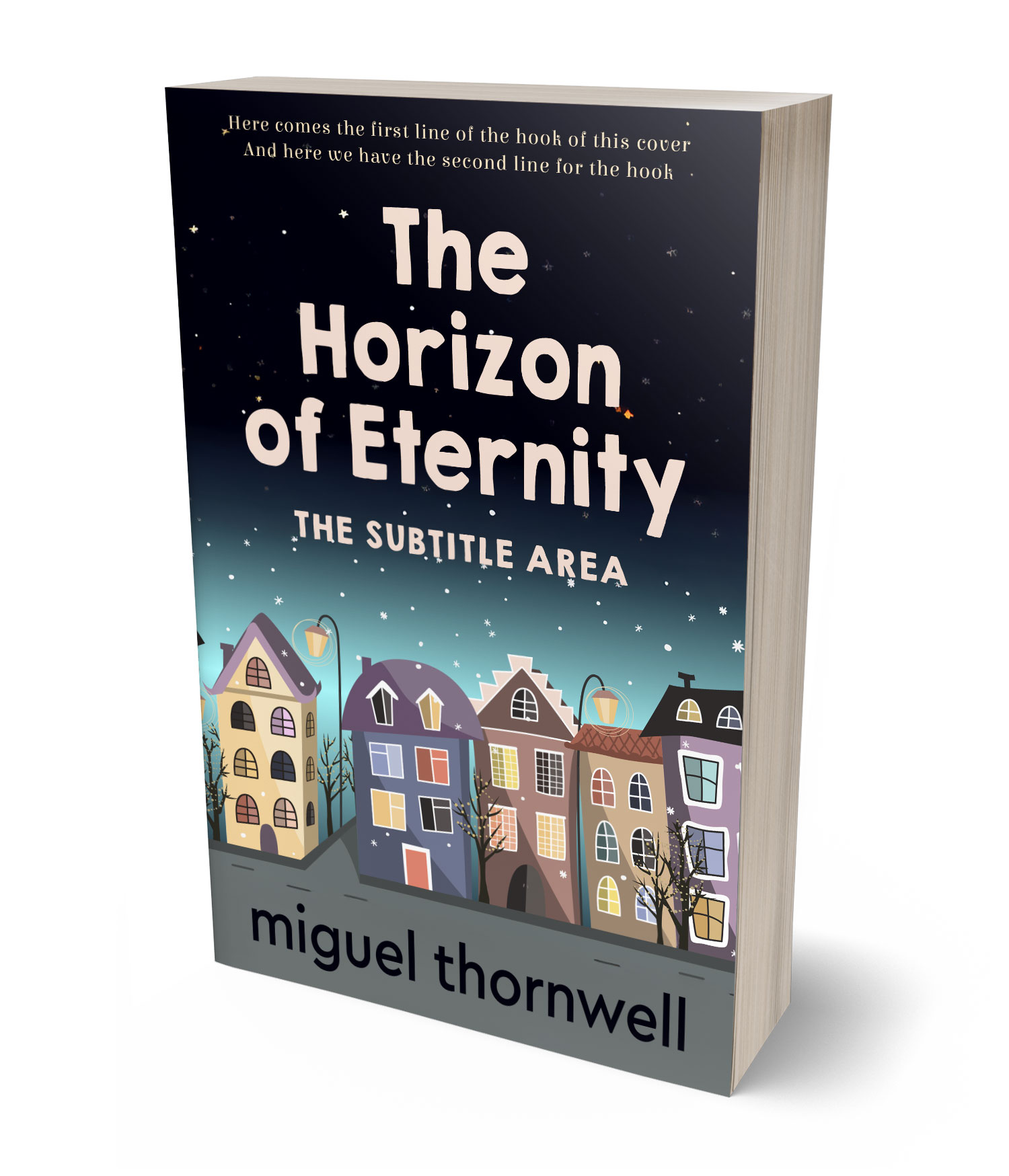 3D view of Premade Literary Fiction Book Cover - Mirage