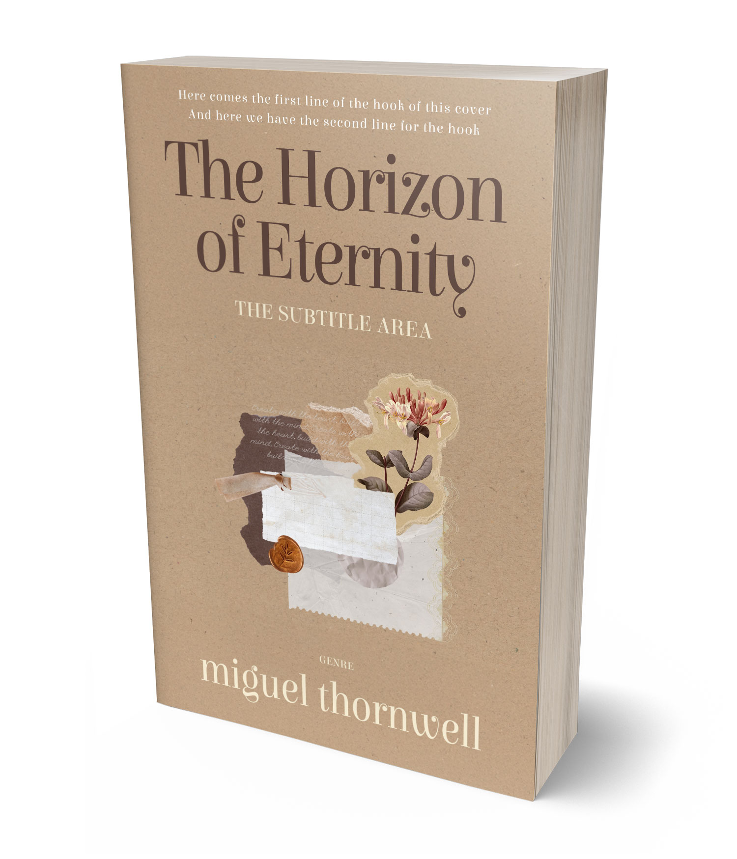 3D view of Premade Literary Fiction Book Cover - Mongoose