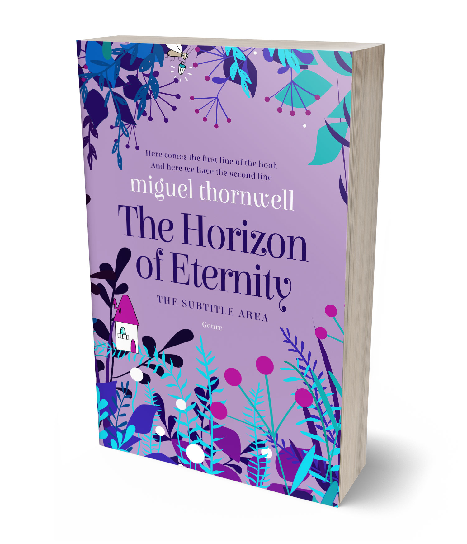 3D view of Premade Literary Fiction Book Cover - East Side