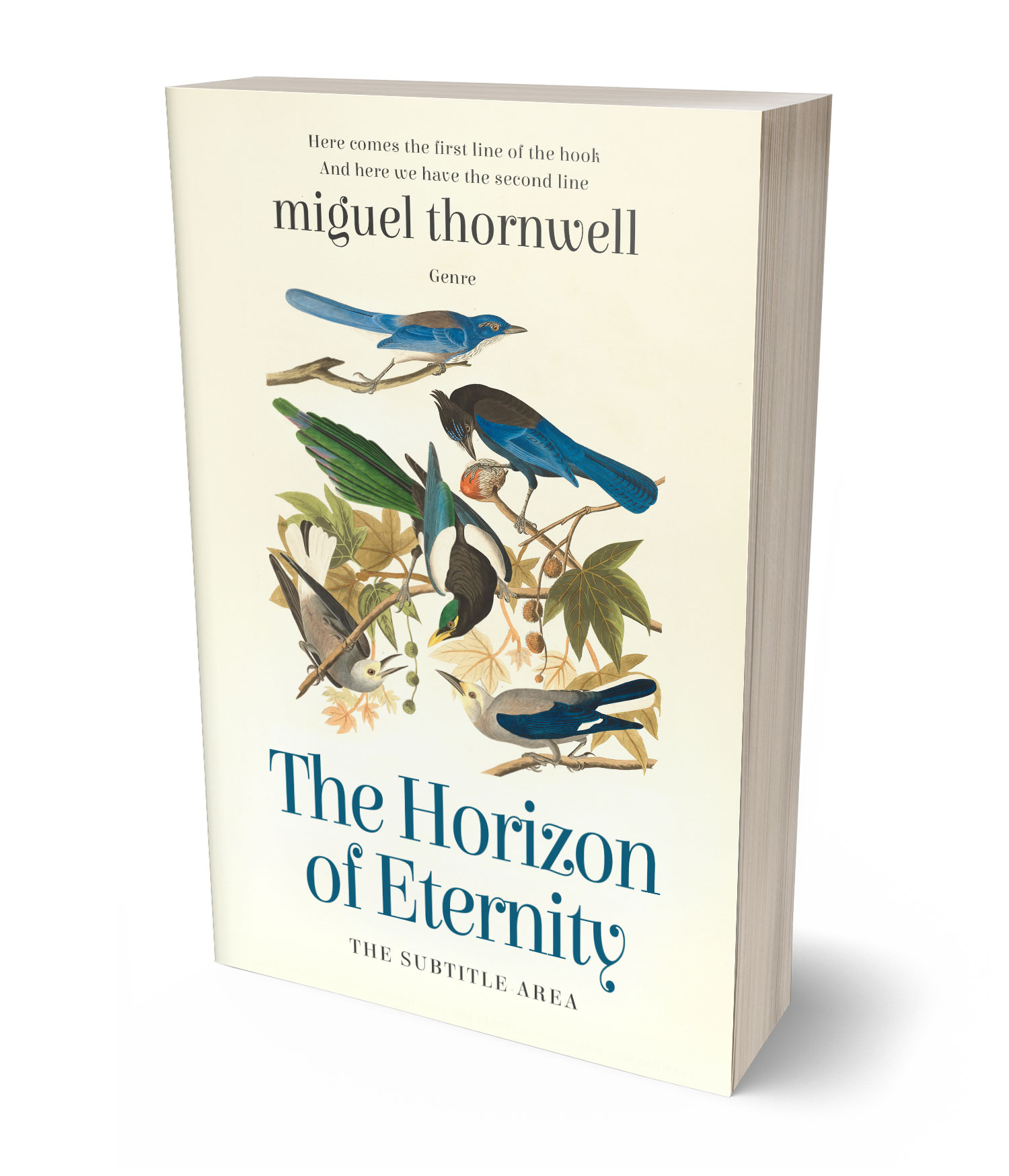 3D view of Premade Literary Fiction Book Cover - Rum Swizzle