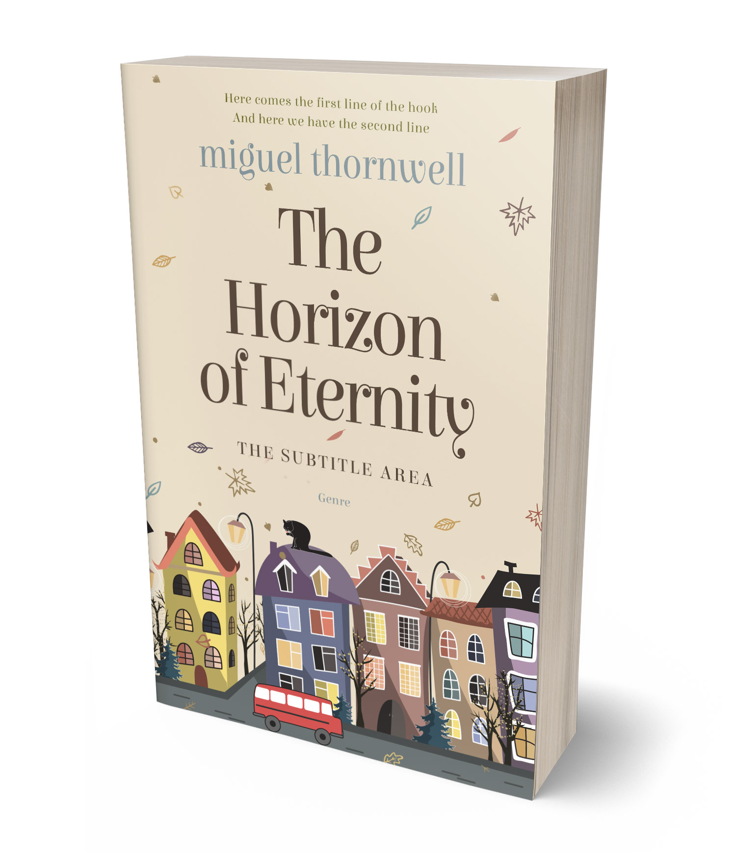 3D view of Premade Children's Book Cover - Stark White