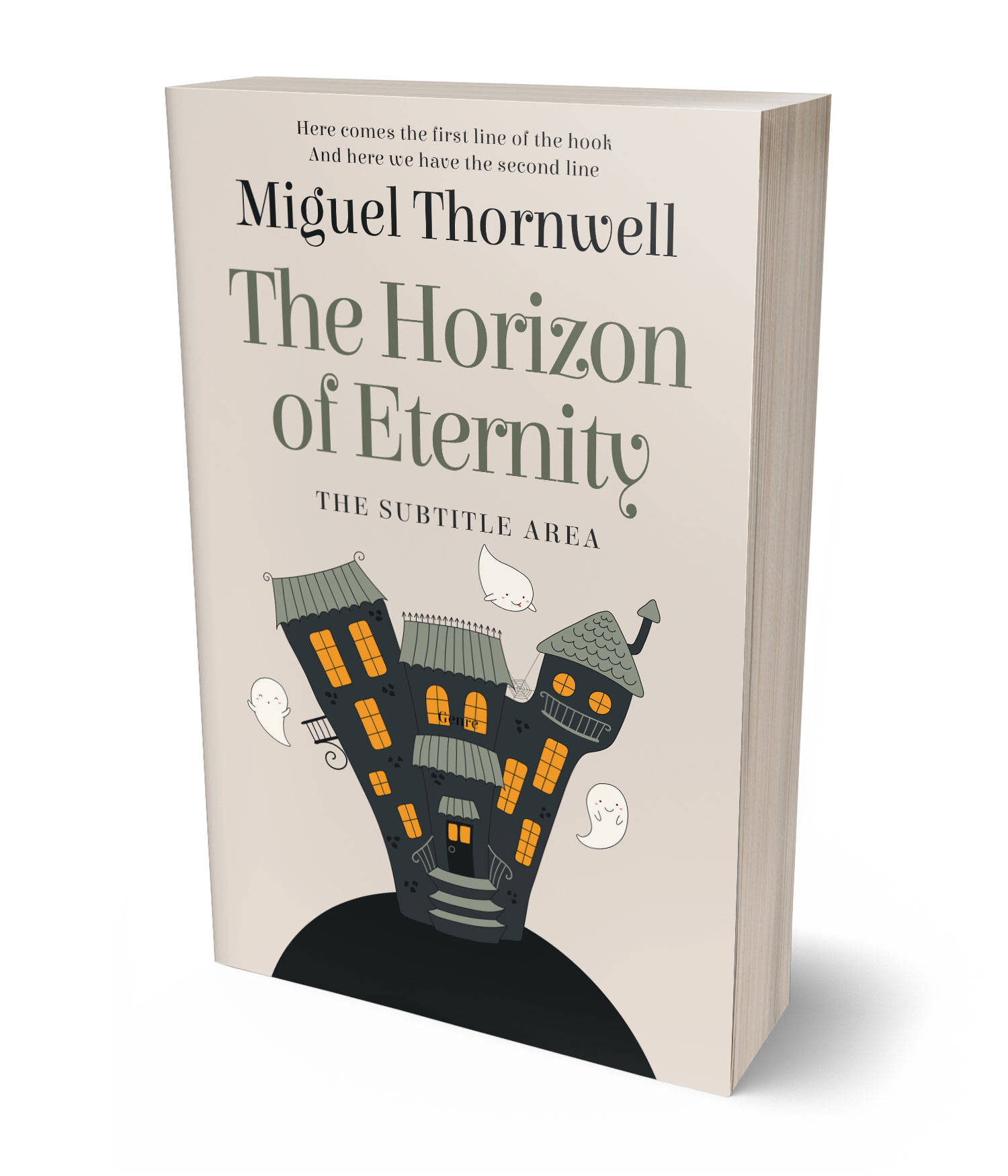 3D view of Premade Children's Book Cover - Outer Space