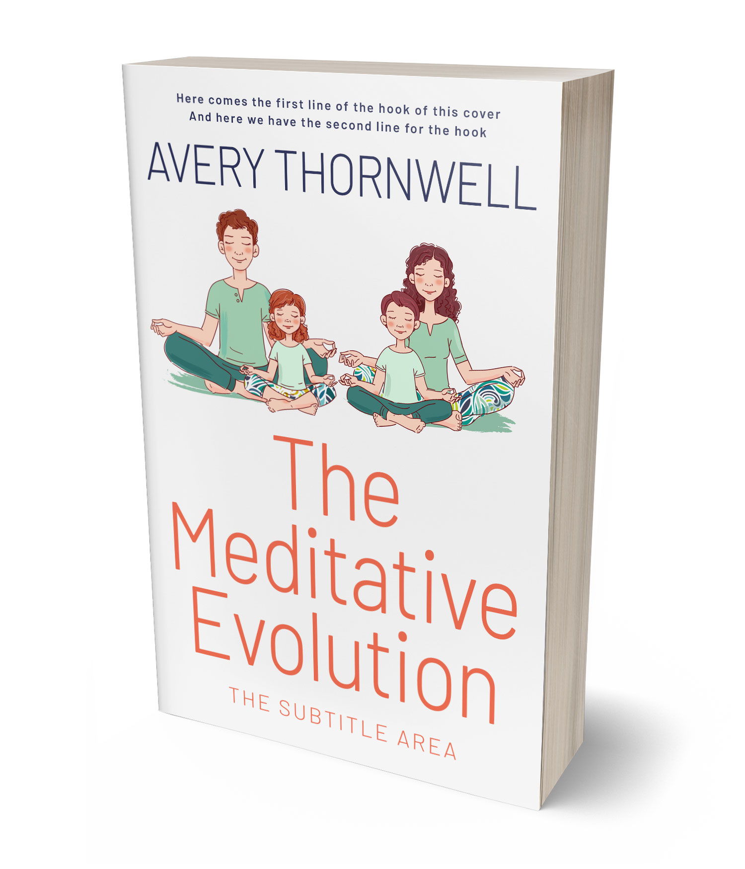 3D view of Custom & Premade Health & Mind & Body Book Cover - Ebb #17743 | BookCoverZone*