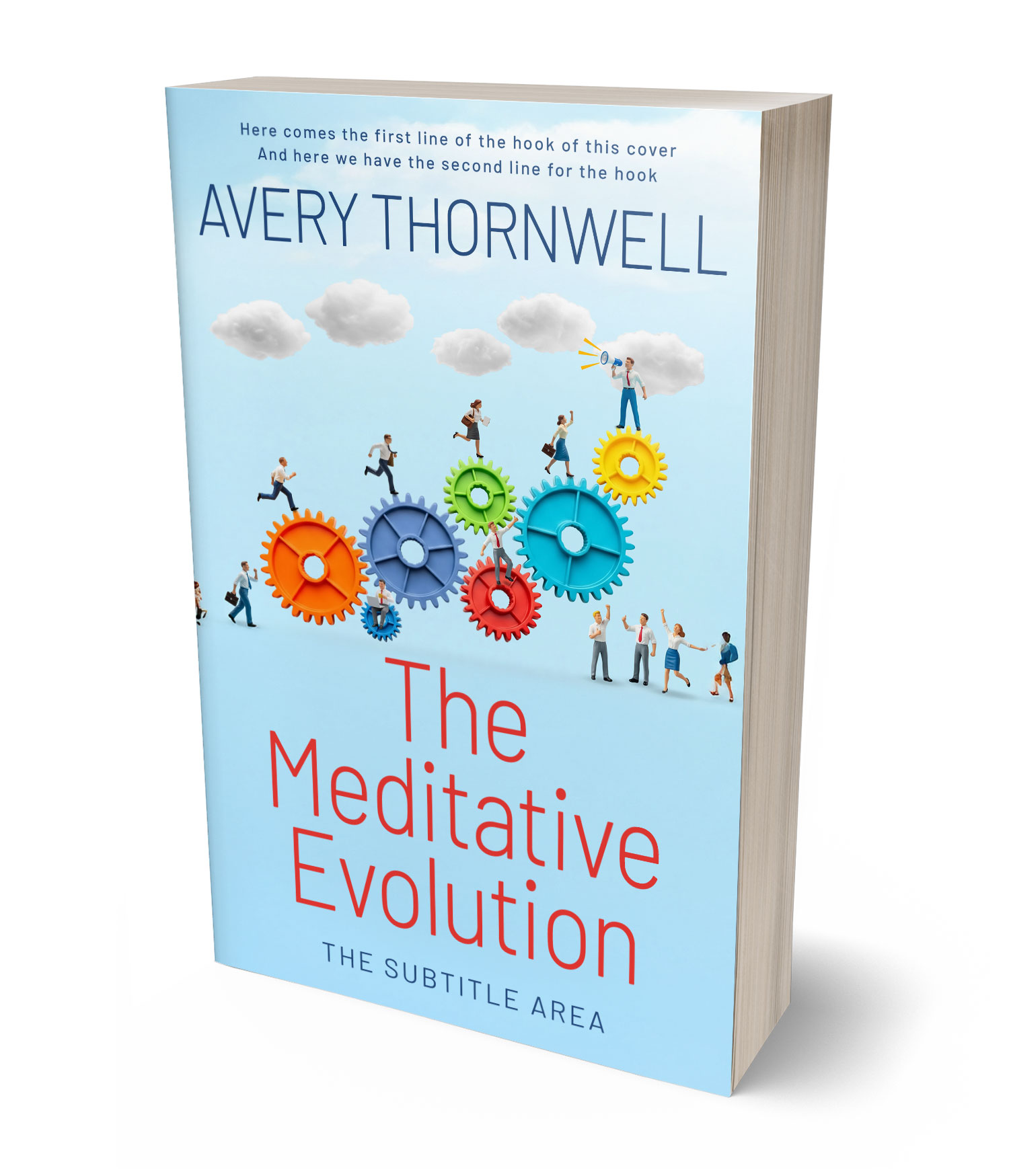 3D view of Custom & Premade Self-Improvement & Self-Help Book Cover - Tropical Blue #17756 | BookCoverZone*