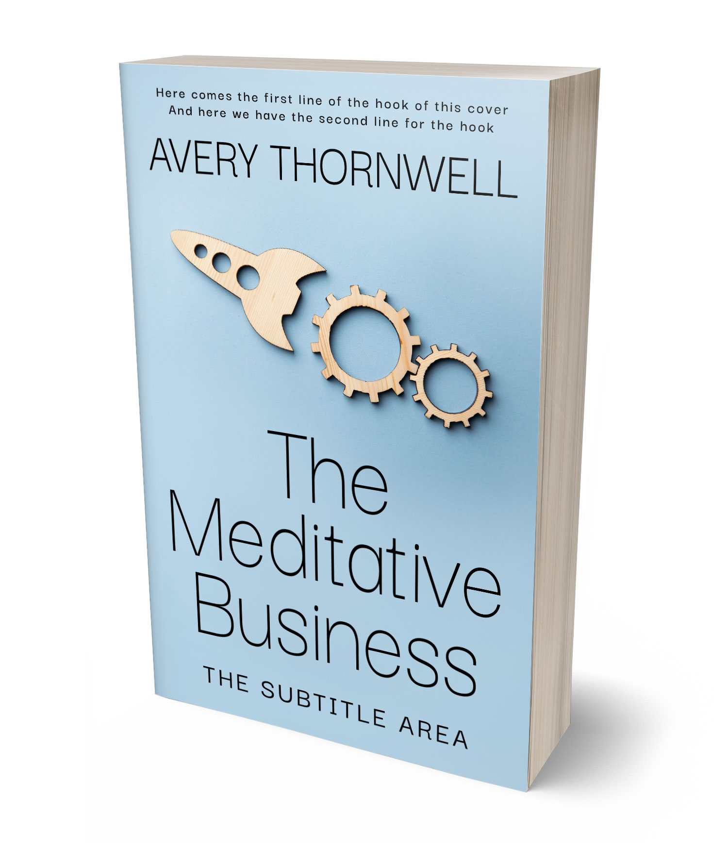 3D view of Custom & Premade Self-Improvement & Self-Help Book Cover - Periwinkle Gray #17758 | BookCoverZone*