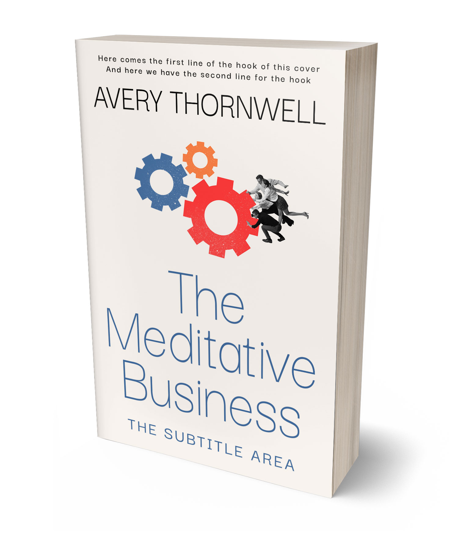 3D view of Custom & Premade Self-Improvement & Self-Help Book Cover - Quarter Spanish White #17759 | BookCoverZone*