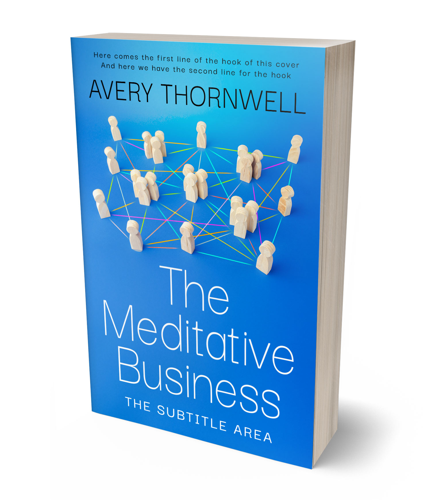 3D view of Custom & Premade Self-Improvement & Self-Help Book Cover - Curious Blue #17761 | BookCoverZone*