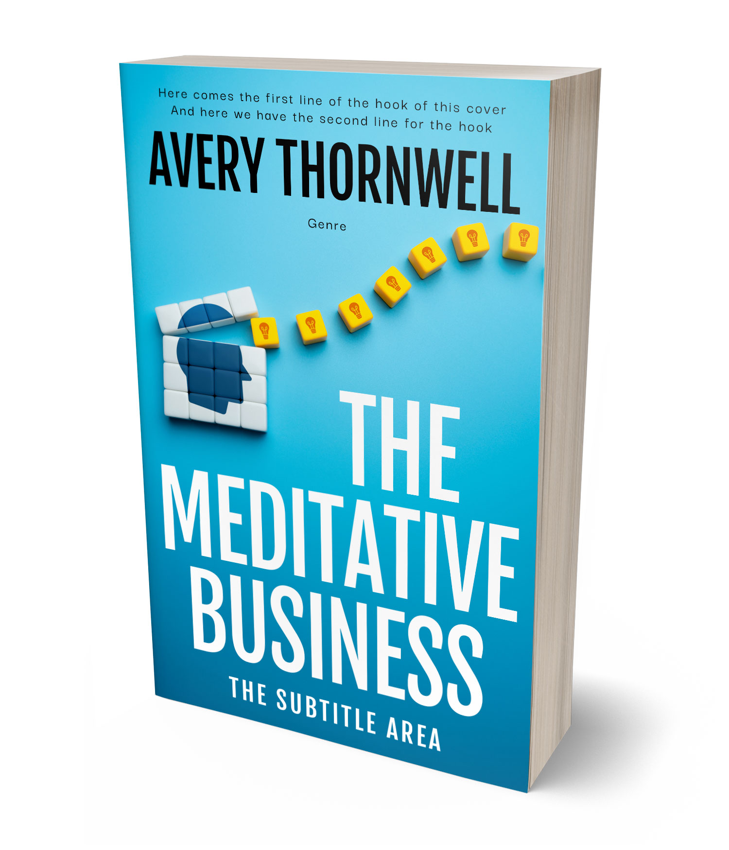 3D view of Custom & Premade Self-Improvement & Self-Help Book Cover - Picton Blue #17762 | BookCoverZone*