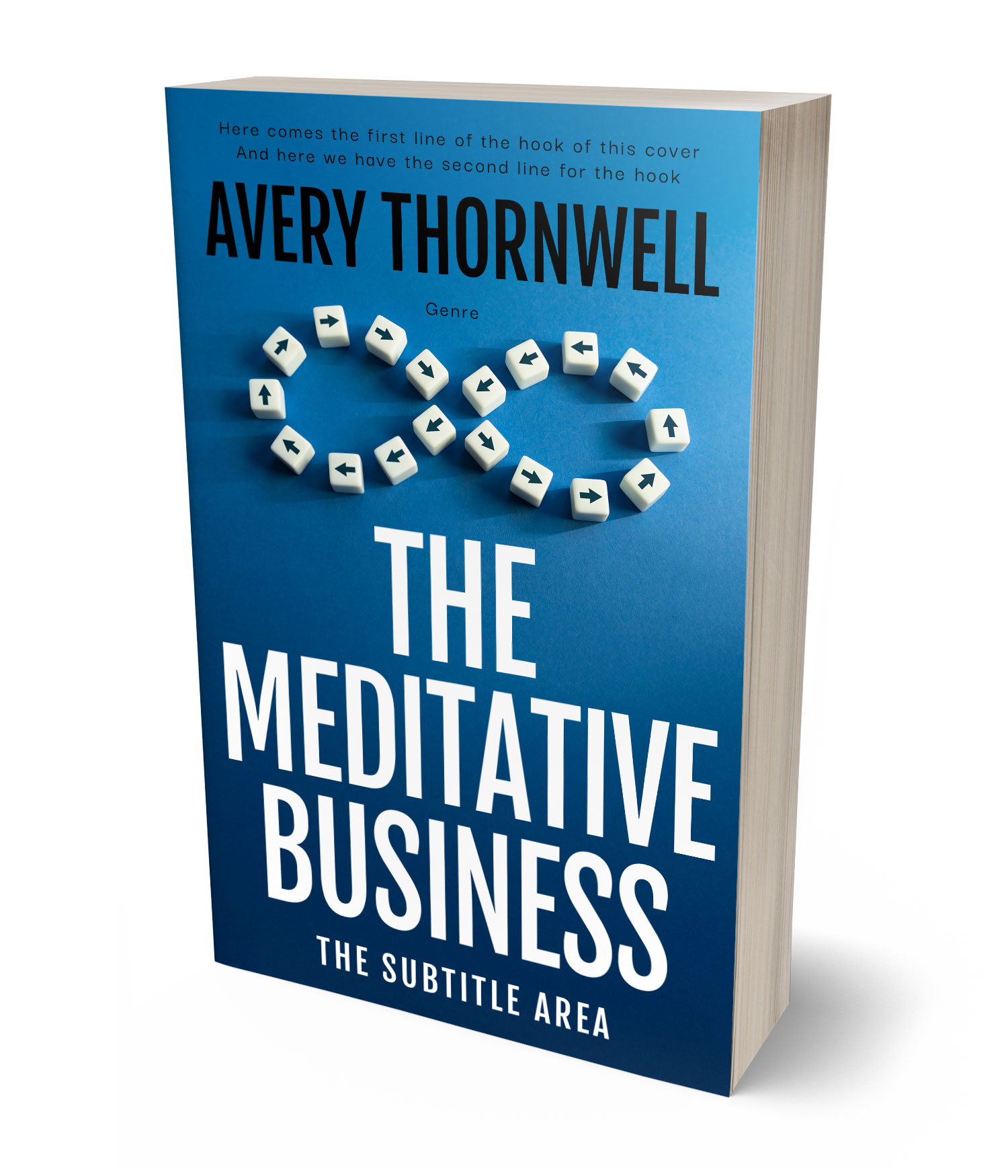 3D view of Custom & Premade Self-Improvement & Self-Help Book Cover - Venice Blue #17763 | BookCoverZone*