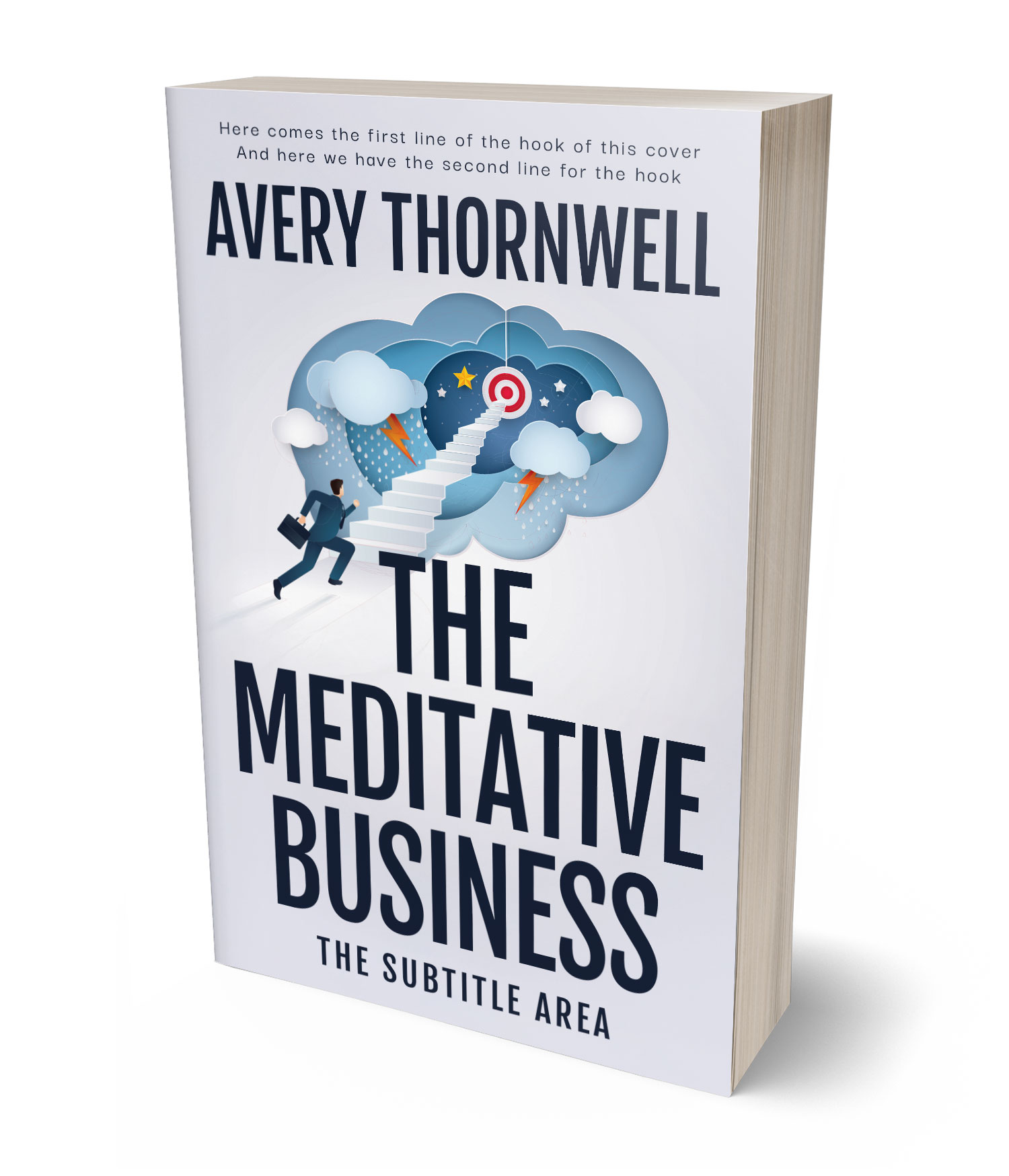 3D view of Custom & Premade  Book Cover - Cloud Burst #17765 | BookCoverZone*