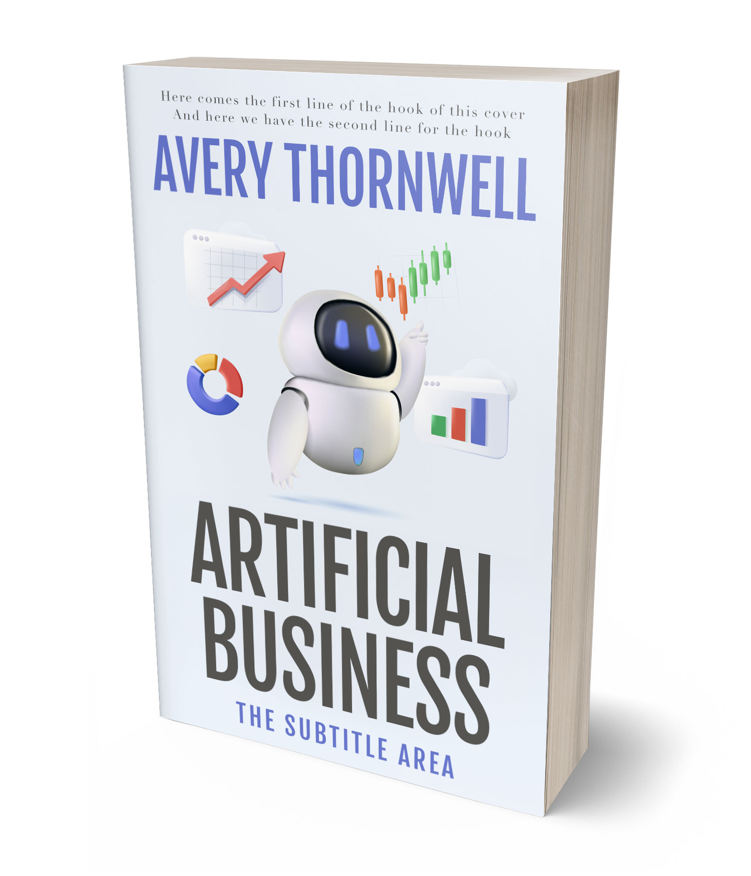 3D view of Custom & Premade Business Book Cover - Black Squeeze #17766 | BookCoverZone*