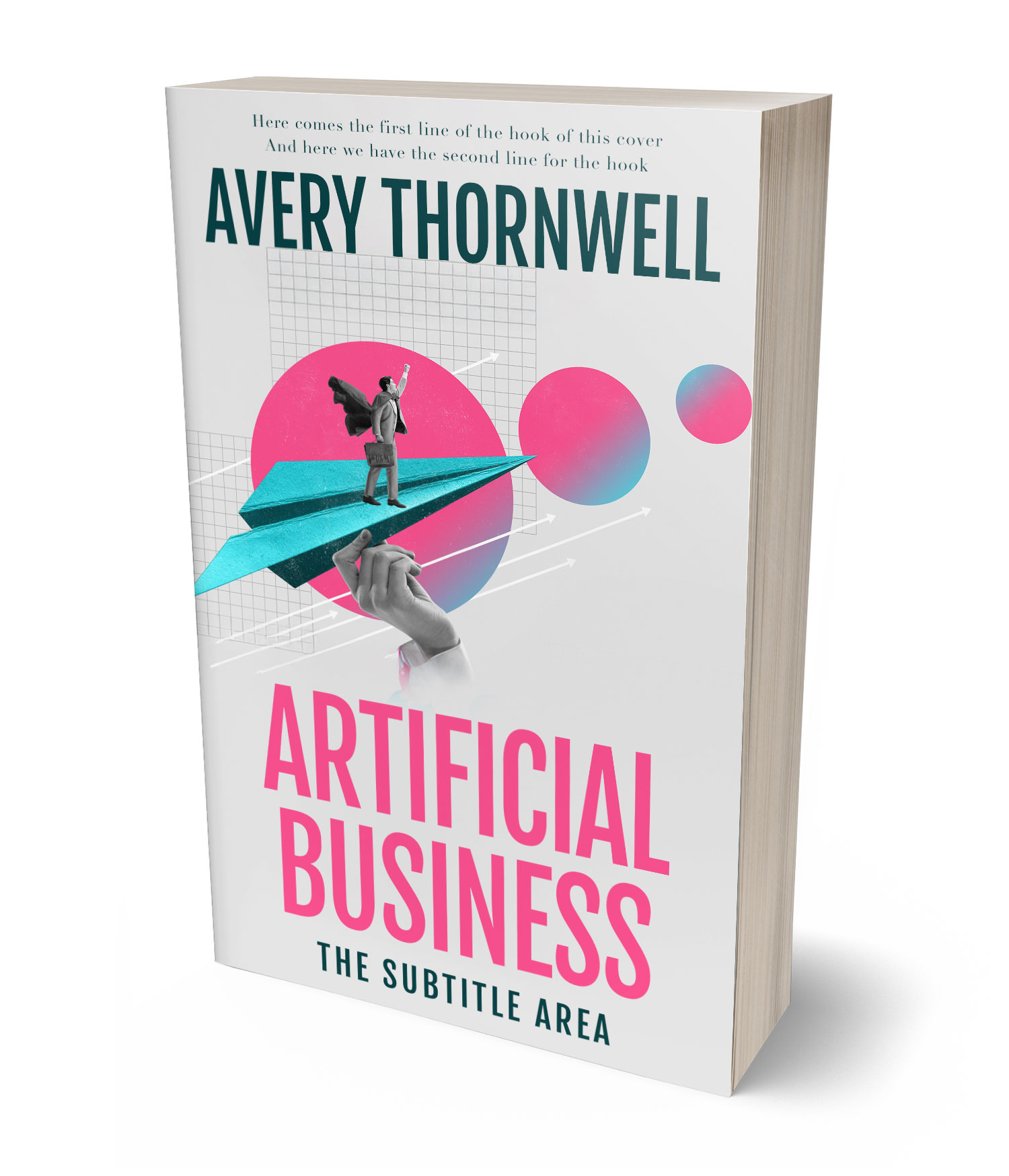 3D view of Custom & Premade Self-Improvement & Self-Help Book Cover - Bon Jour #17770 | BookCoverZone*