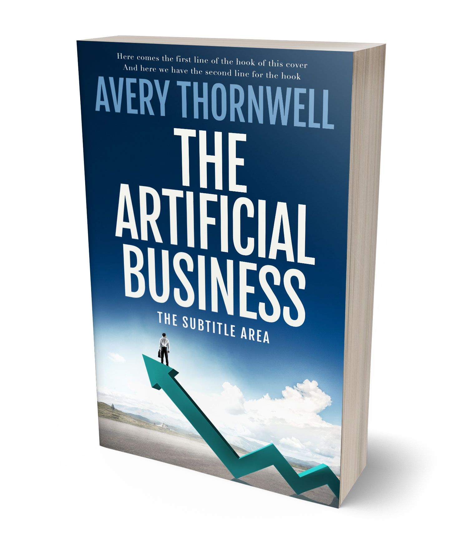 3D view of Custom & Premade Business Book Cover - Eden #17771 | BookCoverZone*