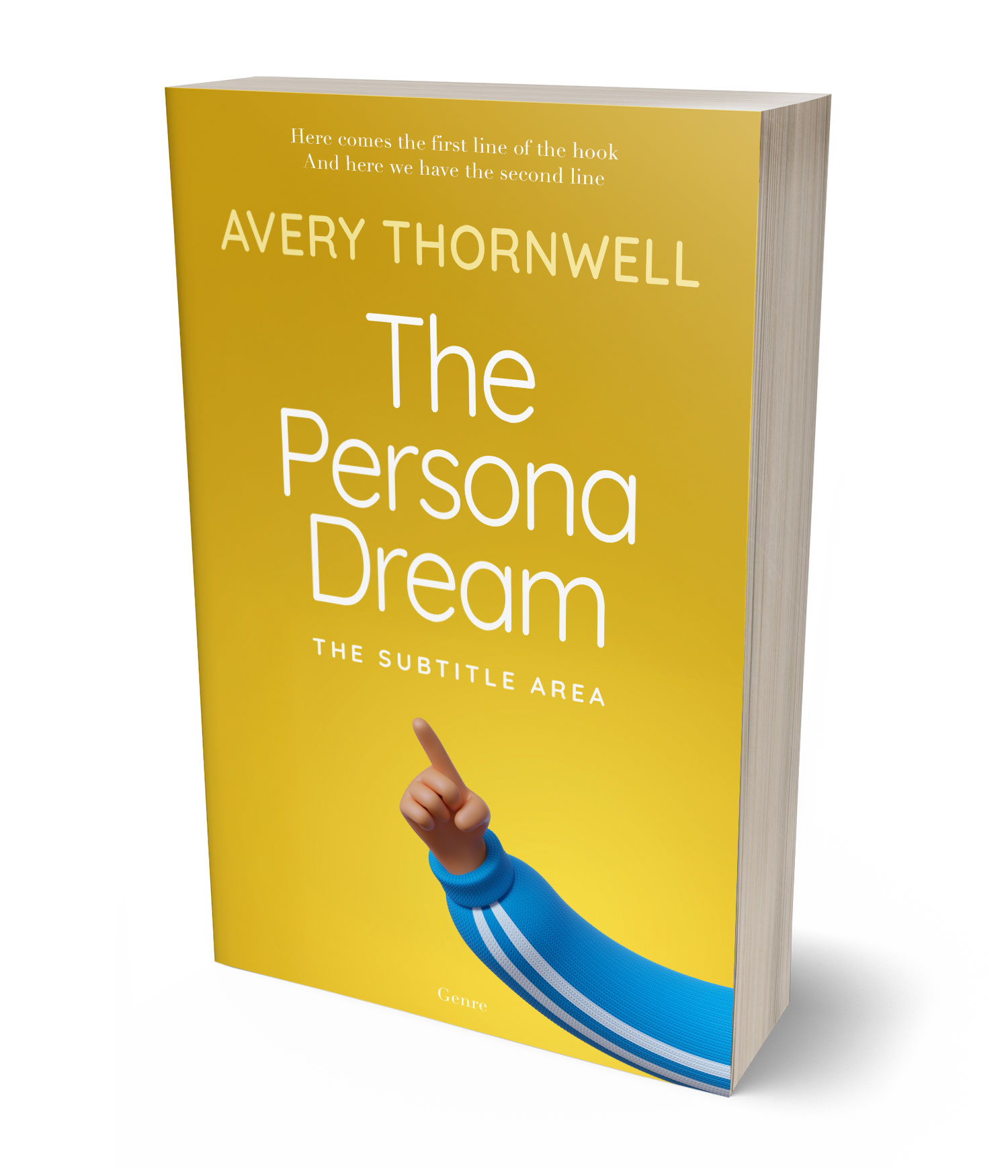 3D view of Custom & Premade Business Book Cover - Golden Grass #17777 | BookCoverZone*