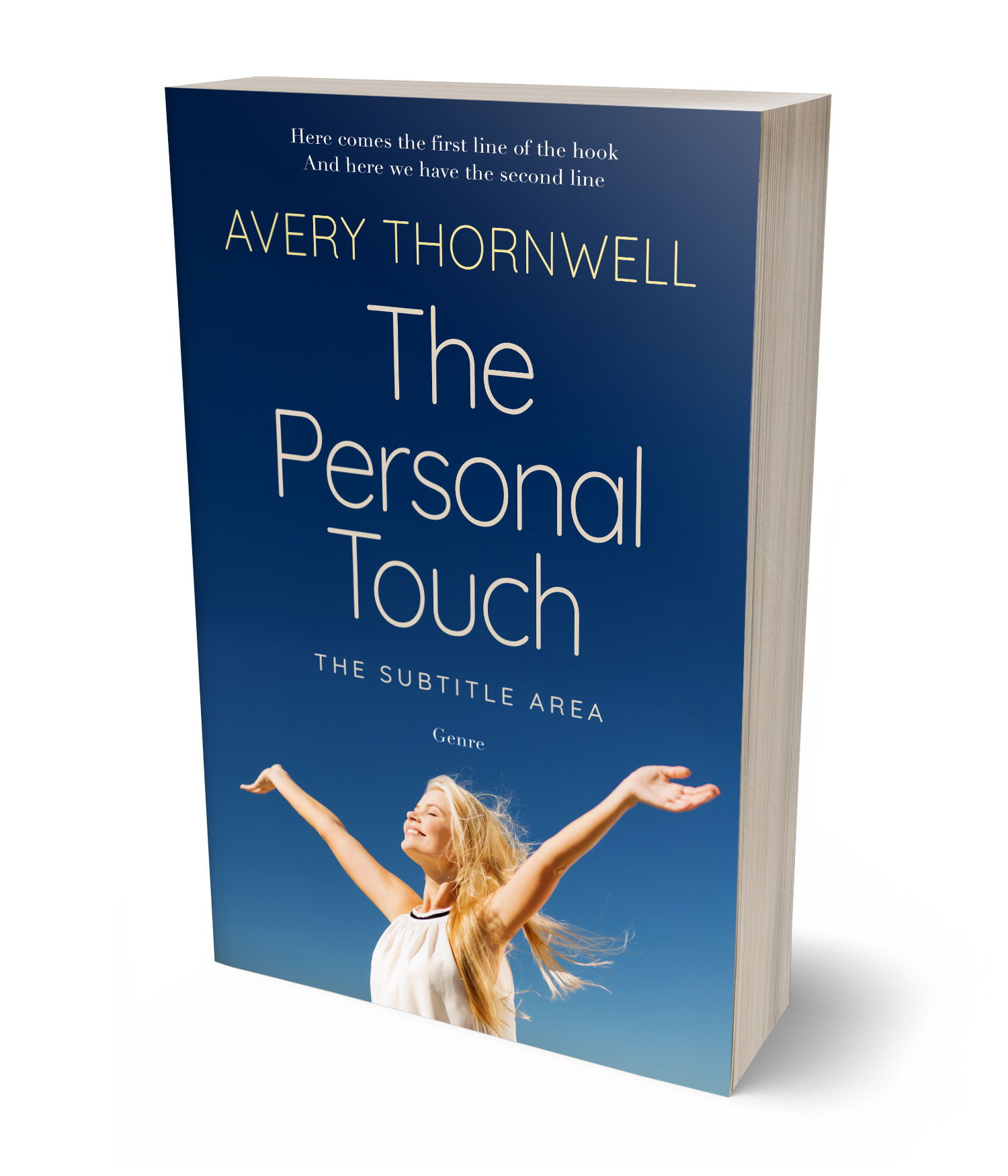 3D view of Custom & Premade Self-Improvement & Self-Help Book Cover - Chathams Blue #17778 | BookCoverZone*