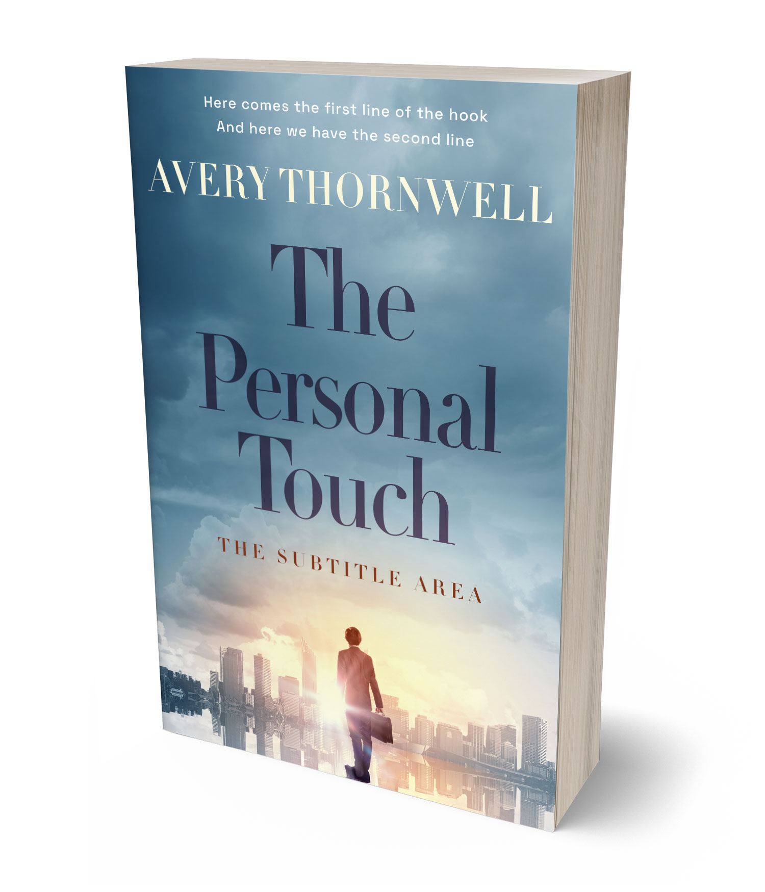 3D view of Premade Business Book Cover - Unknown