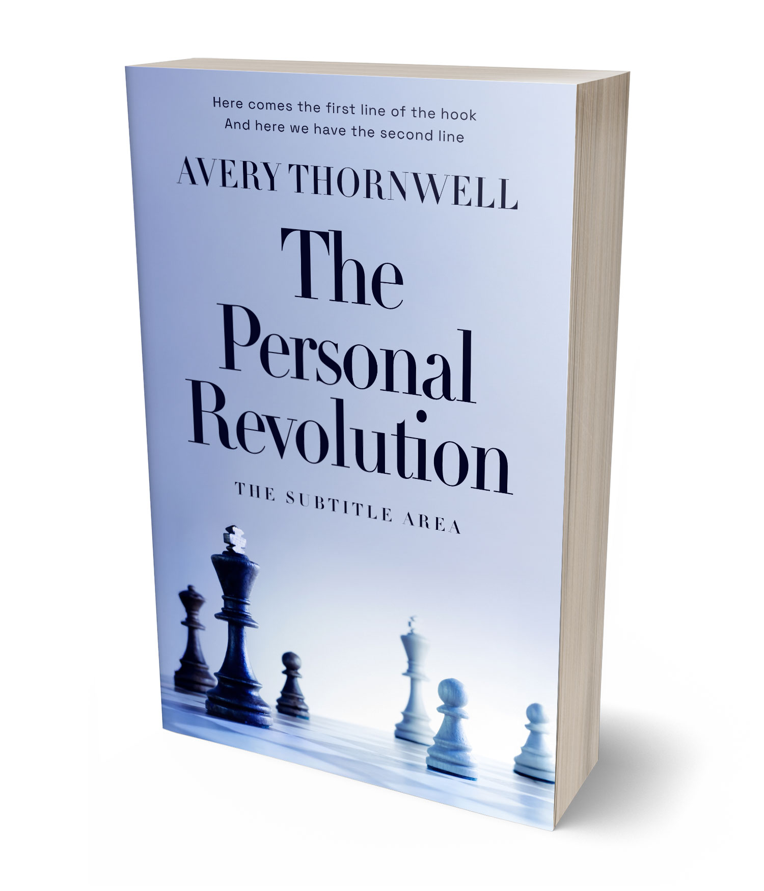 3D view of Custom & Premade Self-Improvement & Self-Help Book Cover - Periwinkle Gray #17784 | BookCoverZone*