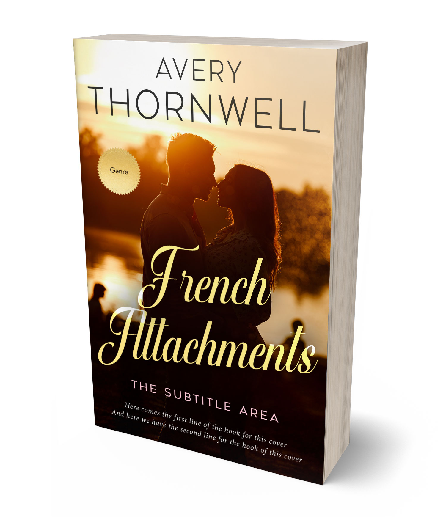 3D view of Custom & Premade Romance Book Cover - Wood Bark #17792 | BookCoverZone*