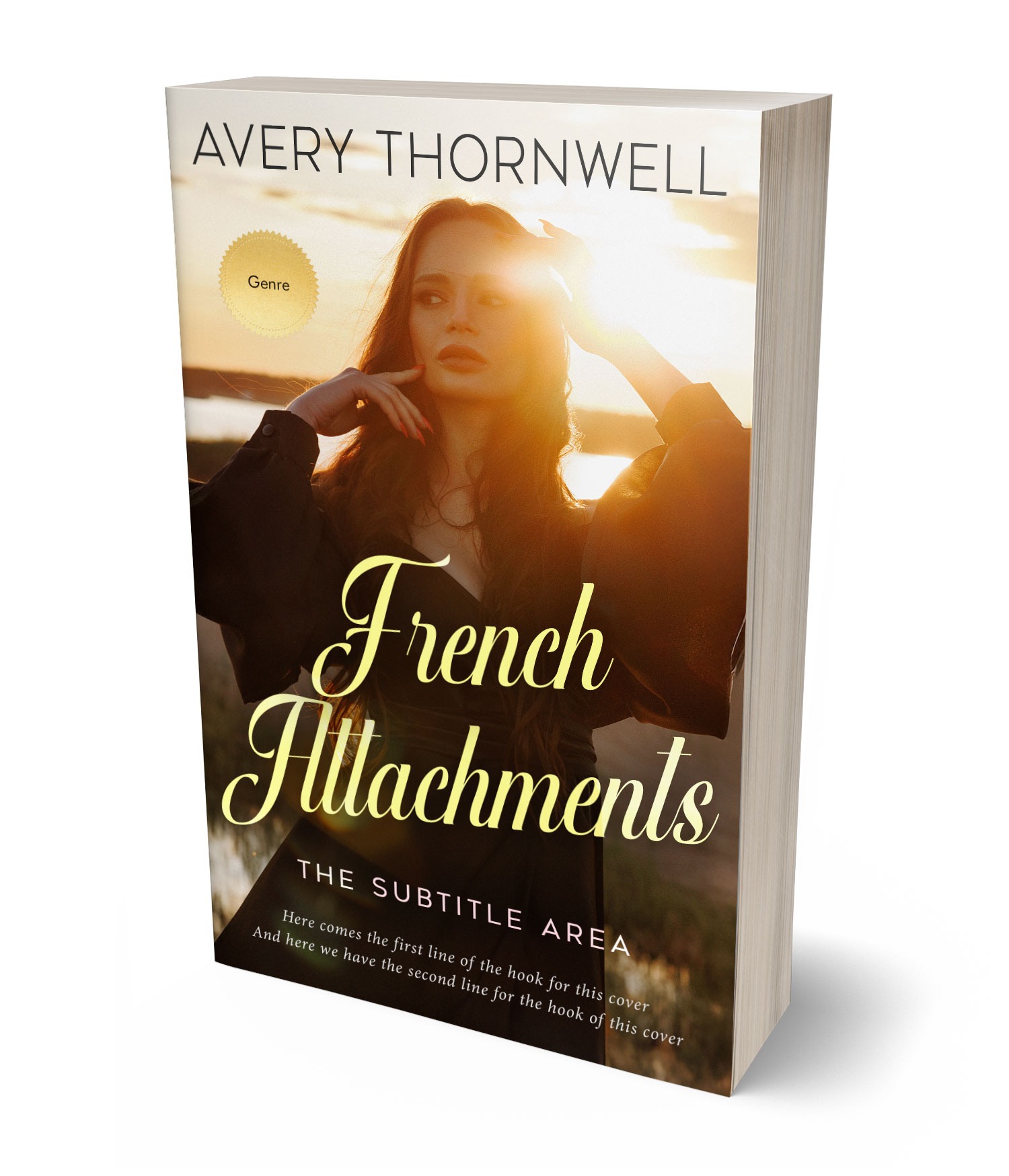 3D view of Custom & Premade Romance Book Cover - Chamois #17793 | BookCoverZone*