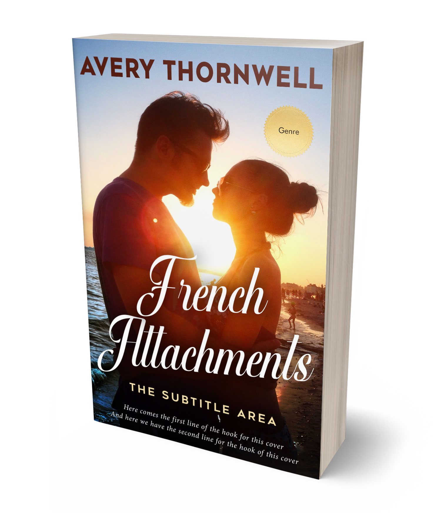 3D view of Custom & Premade Romance Book Cover - Timberwolf #17797 | BookCoverZone*