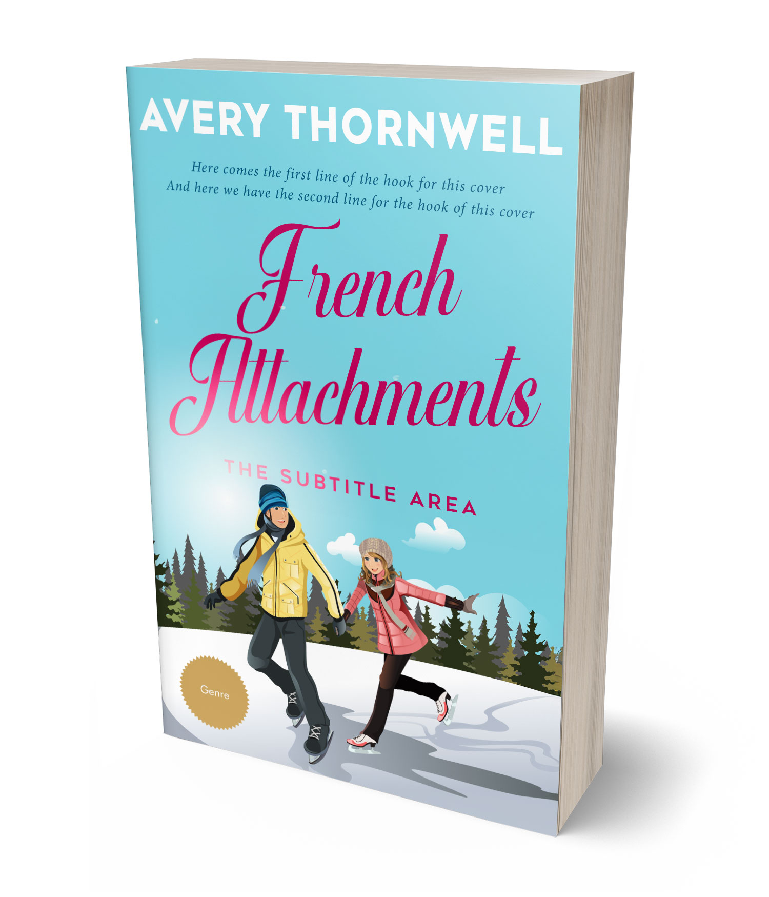 3D view of Custom & Premade Romance Book Cover - Riptide #17799 | BookCoverZone*