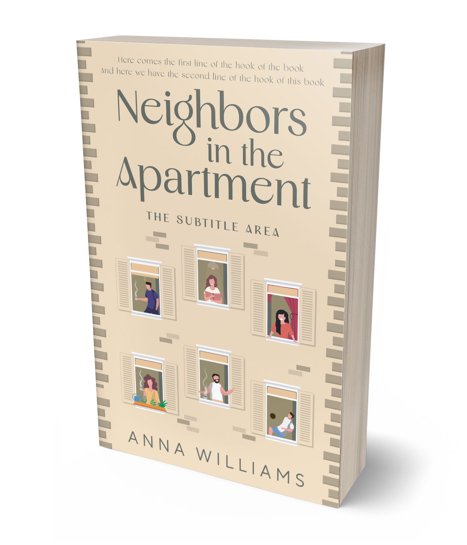 3D view of Custom & Premade Literary Fiction Book Cover - Raffia #17821 | BookCoverZone*