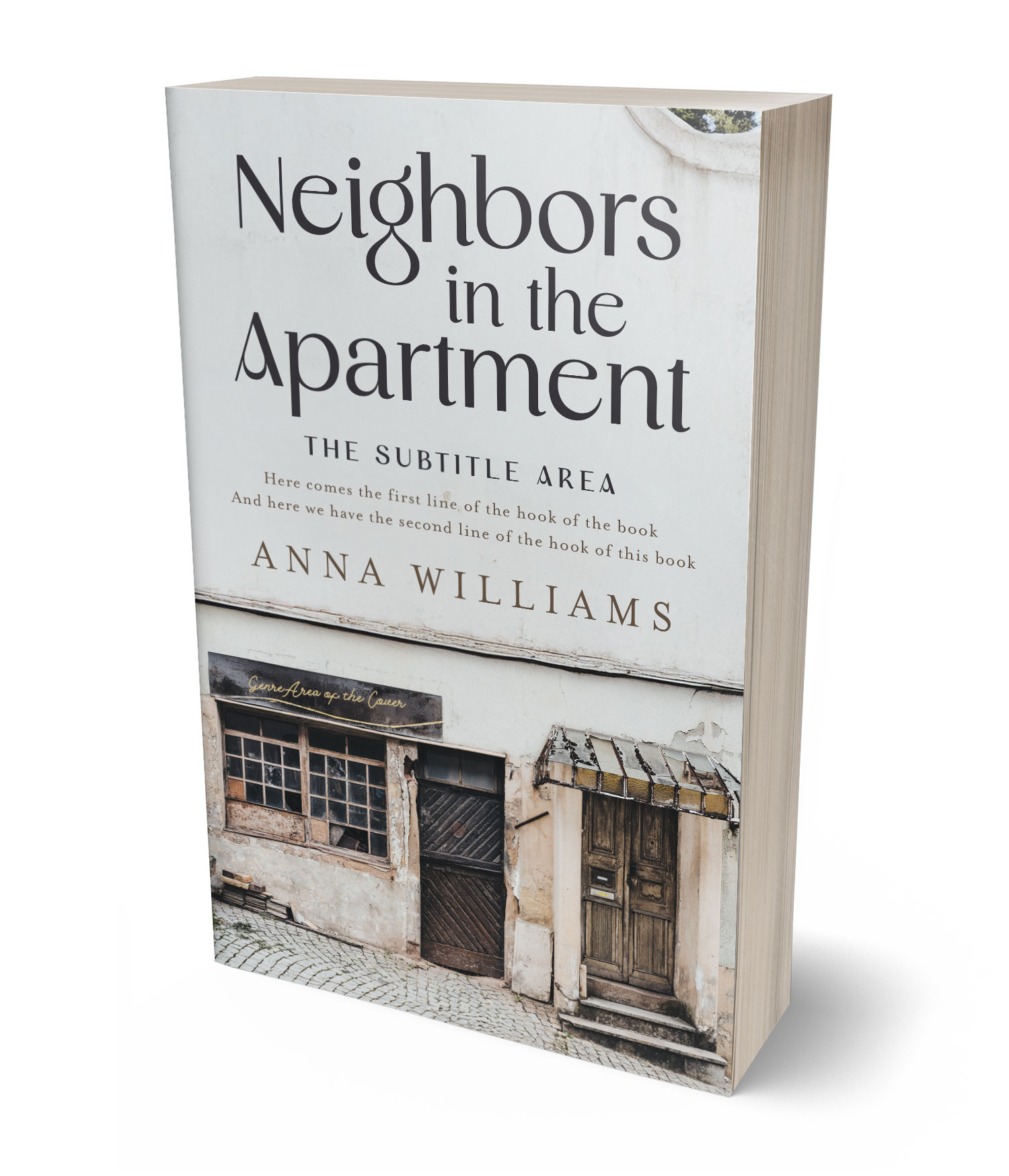 3D view of Custom & Premade Mystery & Thriller & Suspense Book Cover - Quill Gray #17823 | BookCoverZone*