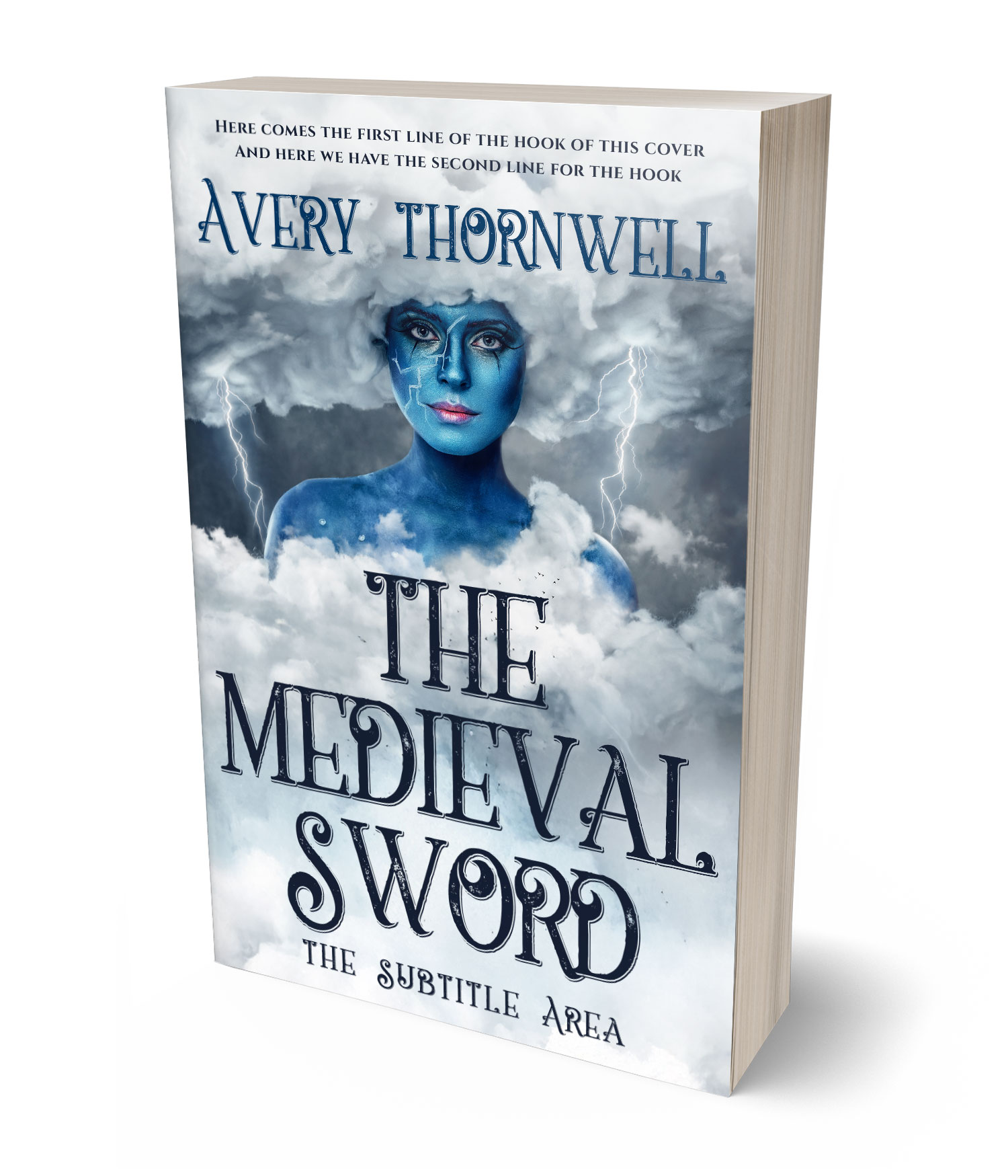 3D view of Premade  Book Cover - Geyser #17828 | BookCoverZone*