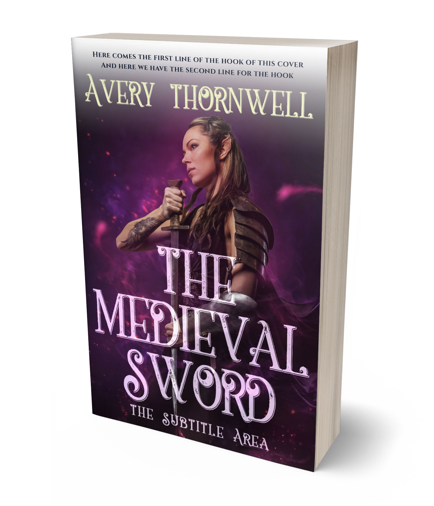 3D view of Premade  Book Cover - Livid Brown #17829 | BookCoverZone*